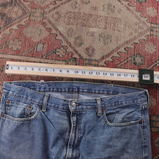 Levi's 505 Red Tab W40 L29 Straight Leg Regular Fit Blue Denim Jeans