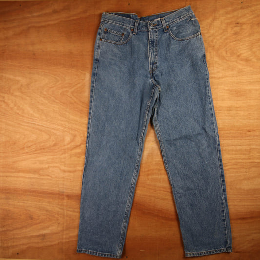 Levi's 550 Red Tab W34 L30 Tapered Leg Relaxed Fit Blue Denim Jeans
