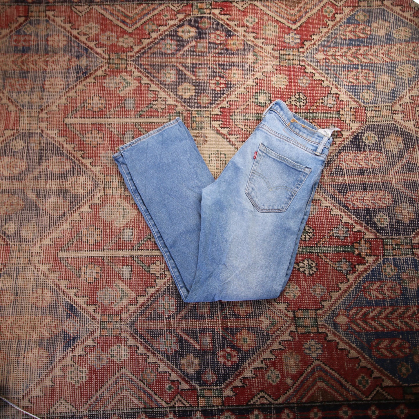 Levi's W32 L30 Straight Leg Blue Denim Jeans