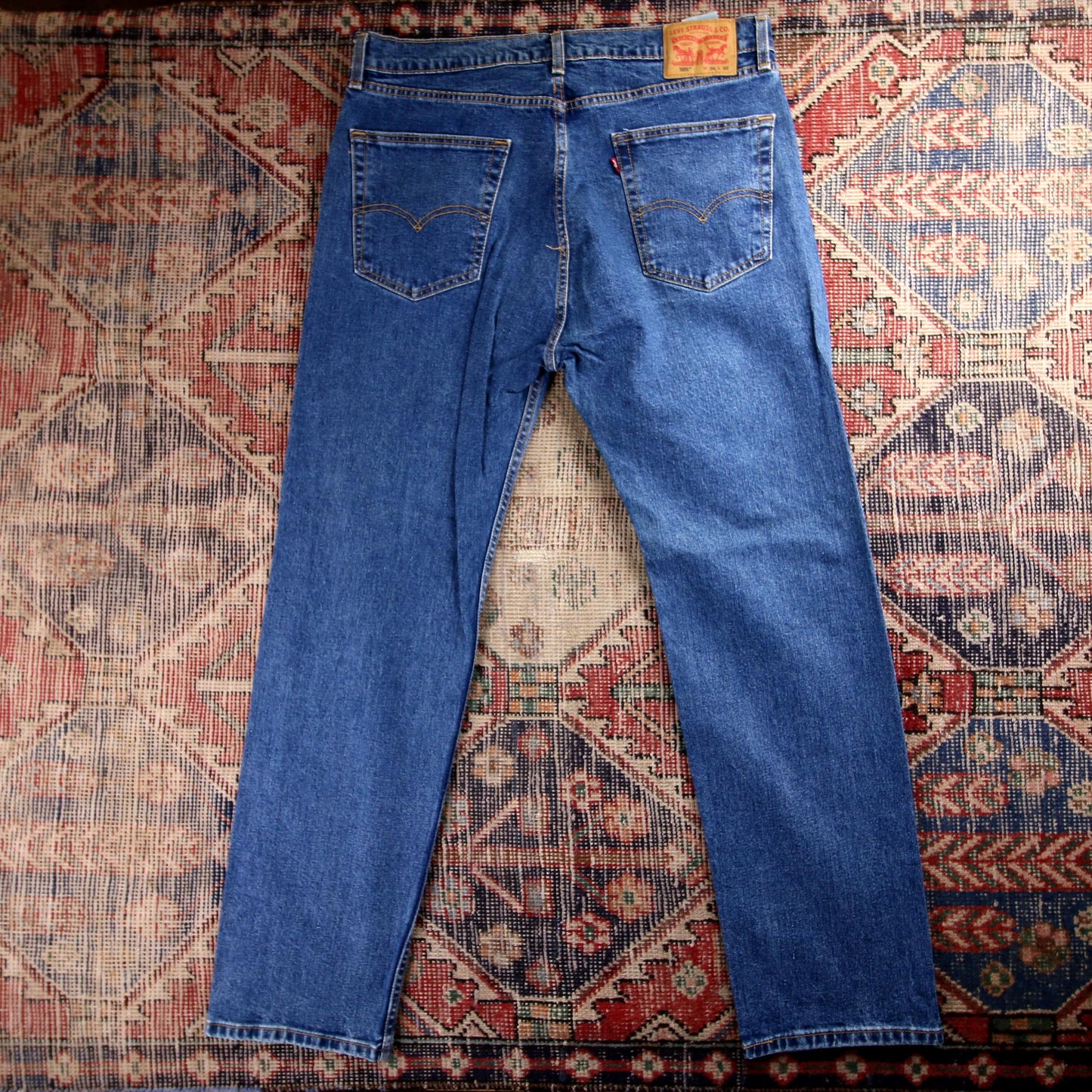 Levi's 505 W36 L29 Straight Leg Regular Fit Blue Denim Jeans