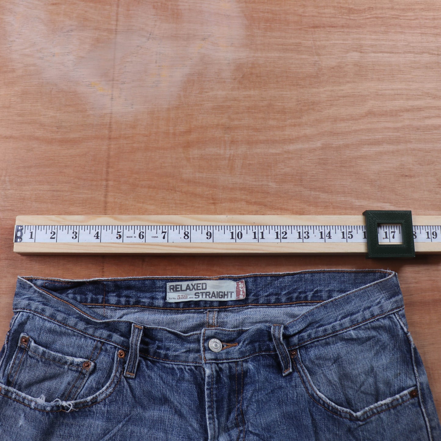 Levi's 559 Red Tab W34 L559 Straight Leg Relaxed Fit Blue Denim Jeans
