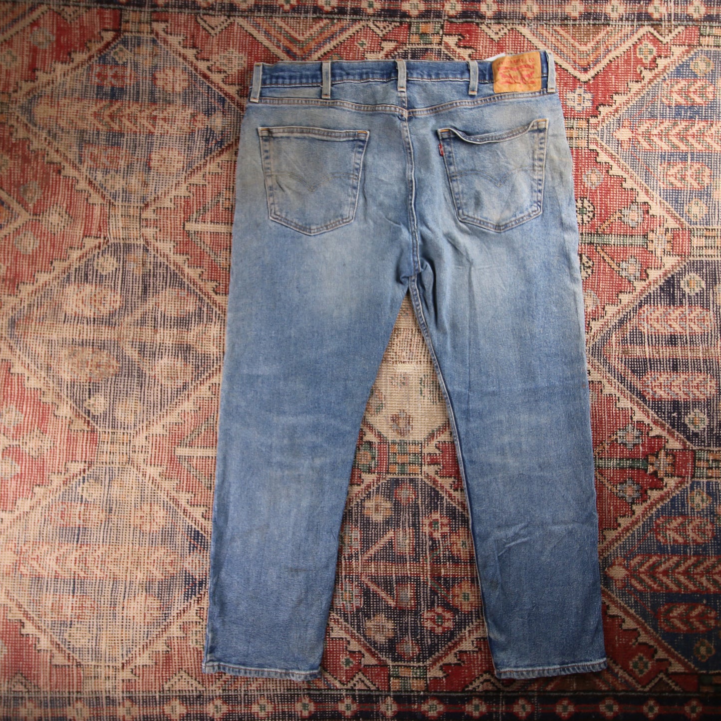 Levi's 505 Red Tab W38 L27 Straight Leg Regular Fit Blue Denim Jeans