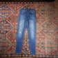 Levi's W26 L28 Skinny Classic Ripped Style Blue Denim Jeans