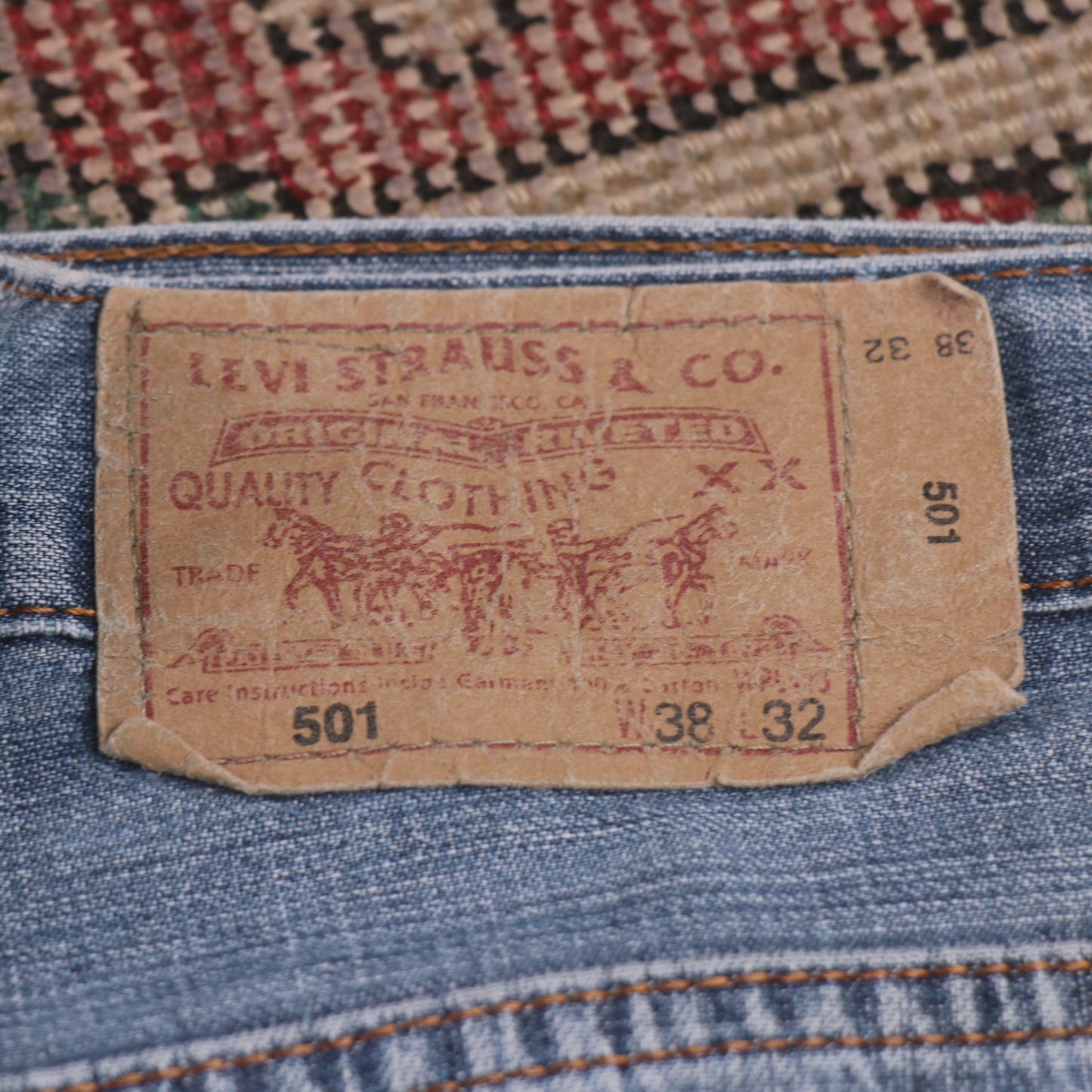 Levi's 501 W36 L28 Original Fit Blue Denim Jeans