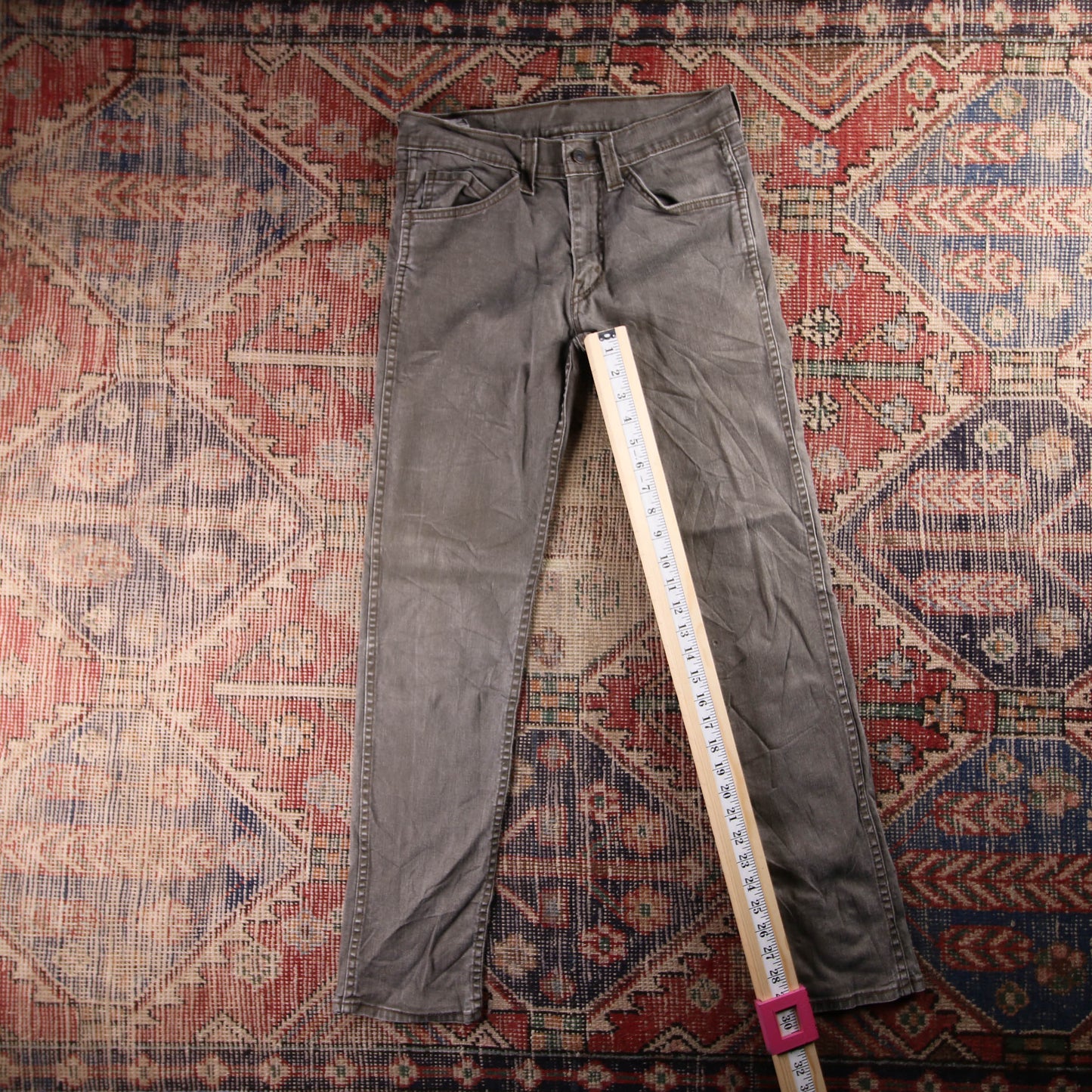 Levi's 512 Red Tab W30 L30 Tapered Leg Slim Fit Grey Denim Jeans