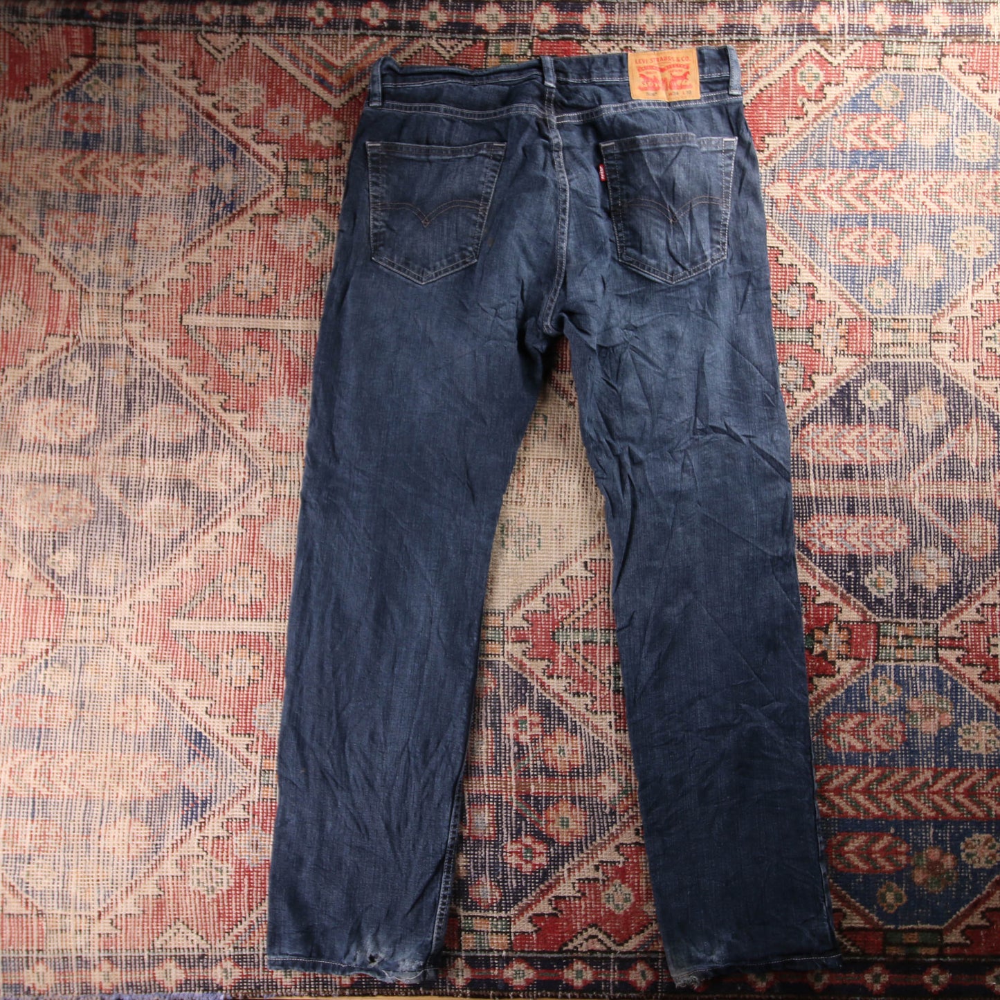 Levi's 505 Red Tab W34 L31 Straight Leg Regular Fit Blue Denim Jeans
