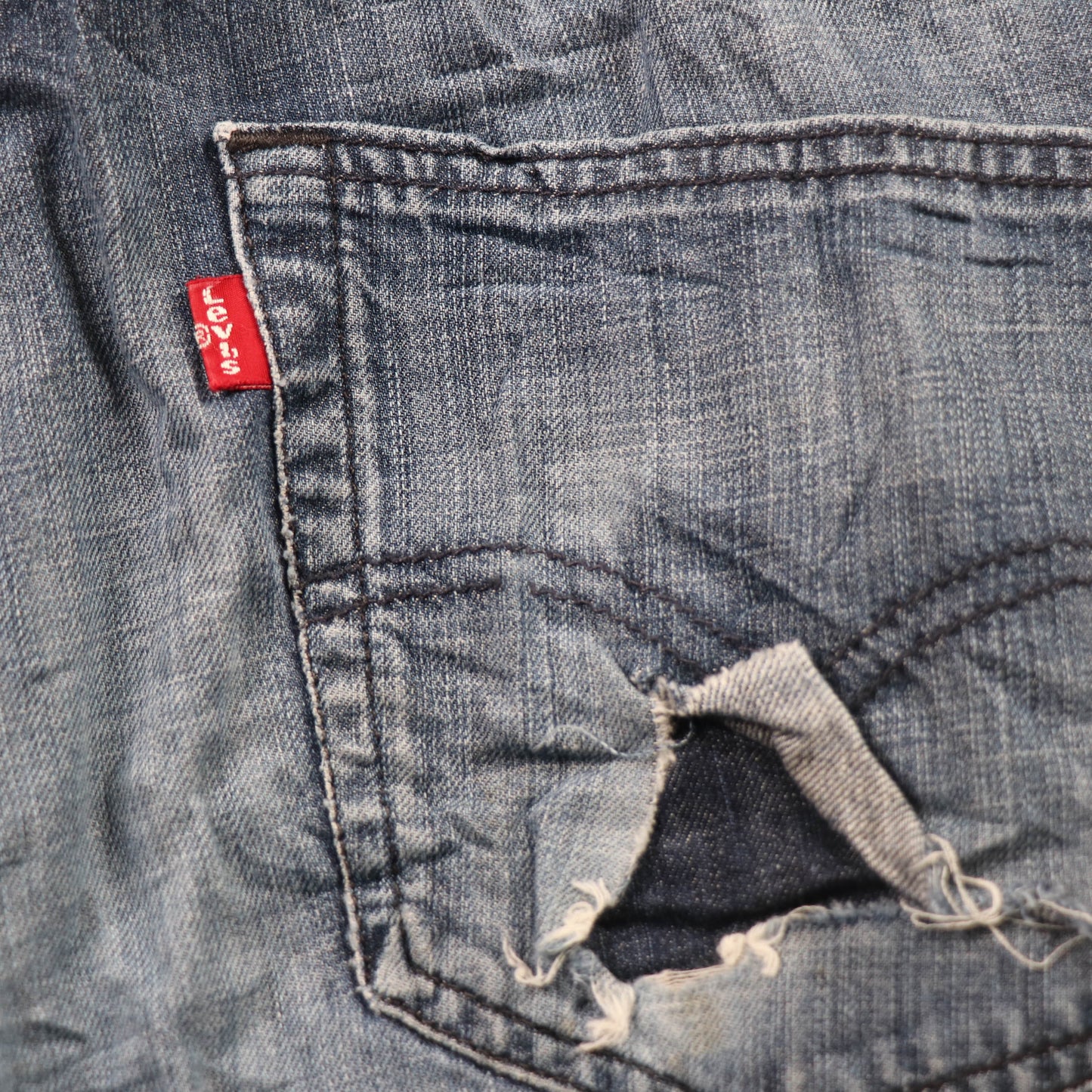 Levi's 539 Red Tab W34 L29 Straight Leg Blue Denim Jeans