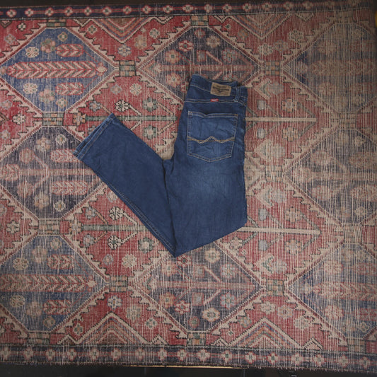 Wrangler W30 L31 Straight Leg Relaxed Fit Blue Denim Jeans