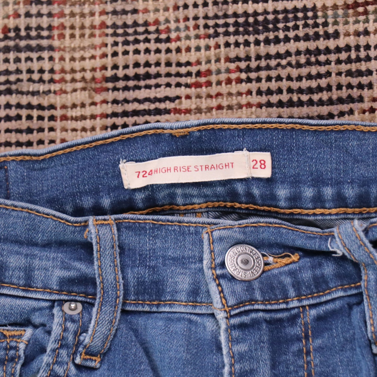 Levi's 724 W28 L26 Skinny Blue Denim Jeans
