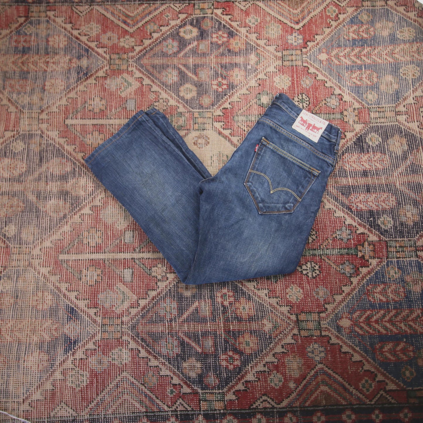 Levi's W34 L28 Straight Leg Blue Denim Jeans