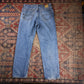 Lee W34 L30 Straight Leg Relaxed Fit Classic Ripped Style Blue Denim Jeans