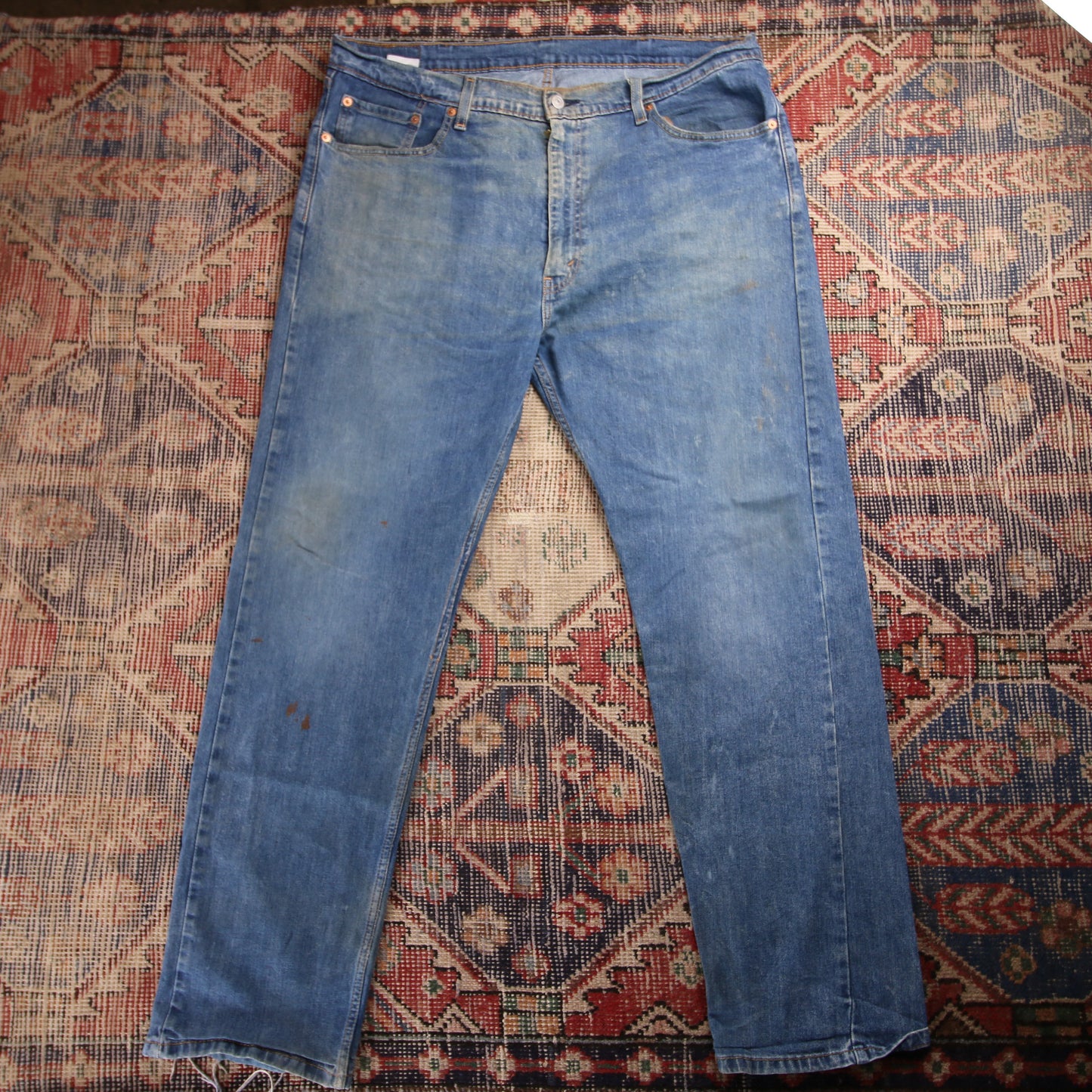 Levi's 505 W40 L30 Straight Leg Regular Fit Blue Denim Jeans