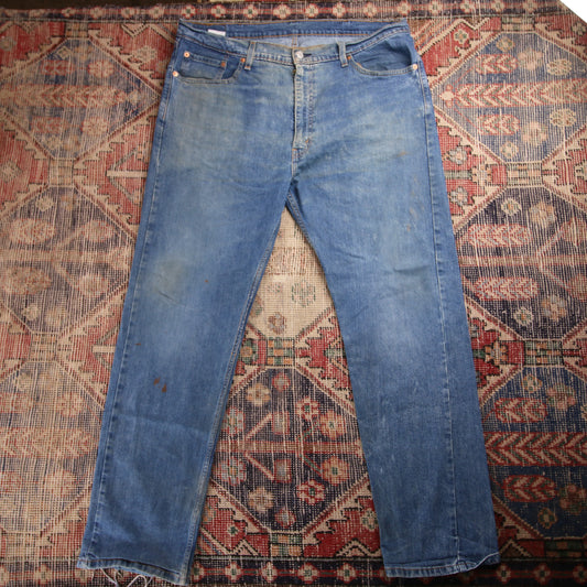Levi's 505 W40 L30 Straight Leg Regular Fit Blue Denim Jeans
