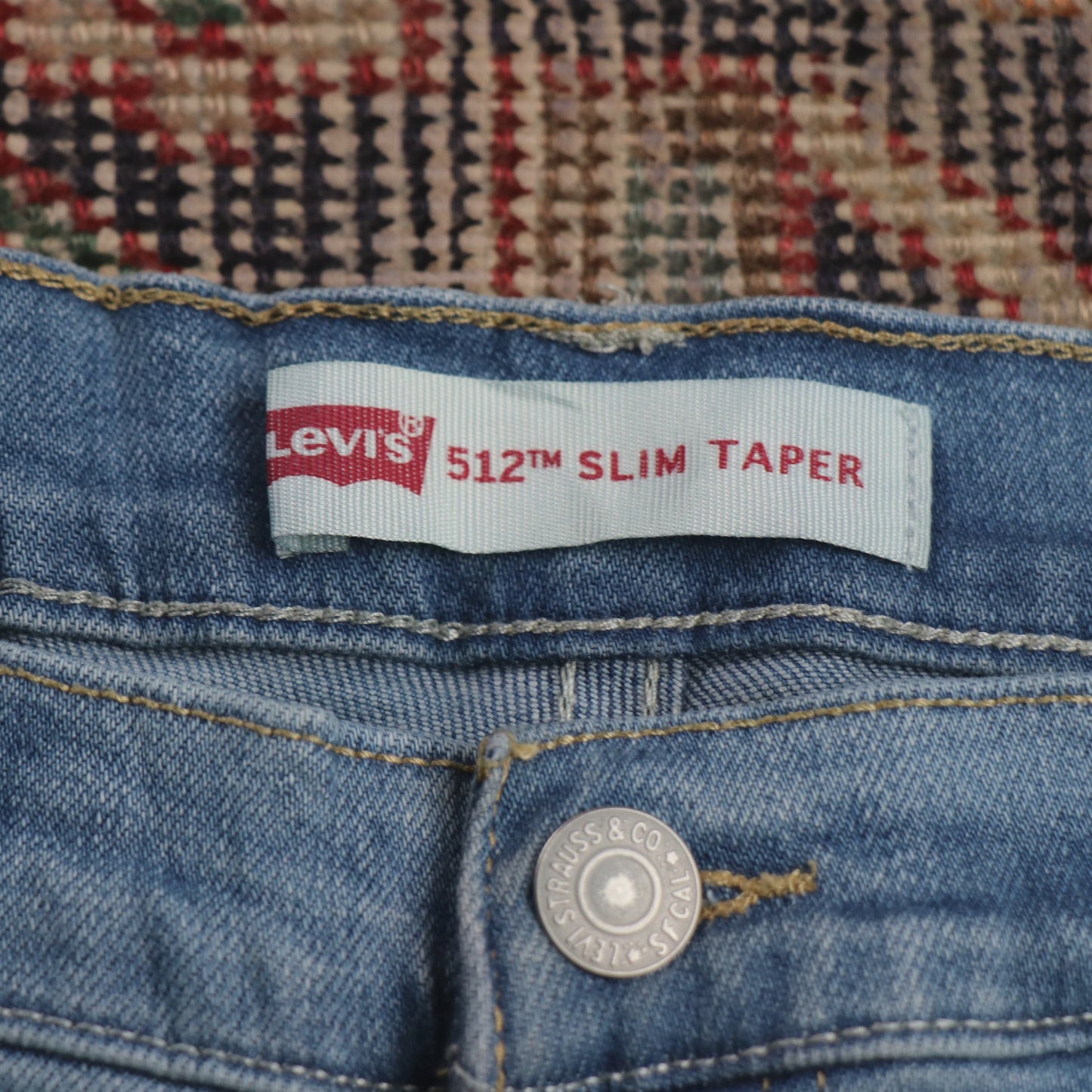 Levi's 512 W28 L29 Tapered Leg Slim Fit Blue Denim Jeans