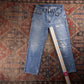 Levi's 518 Red Tab W32 L27 Flared Classic Ripped Style Blue Denim Jeans