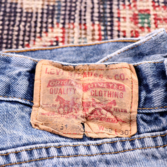 Levi's W30 L25 Straight Leg Blue Denim Jeans