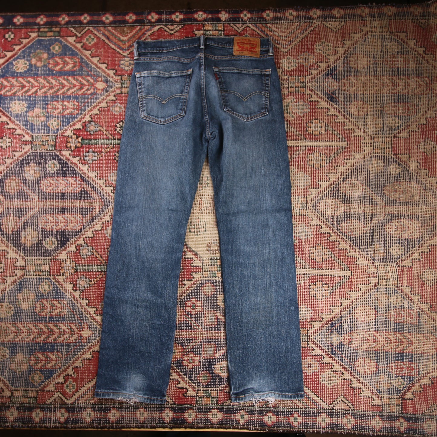 Levi's 505 W34 L30 Straight Leg Regular Fit Blue Denim Jeans
