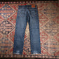 Levi's 505 W34 L30 Straight Leg Regular Fit Blue Denim Jeans