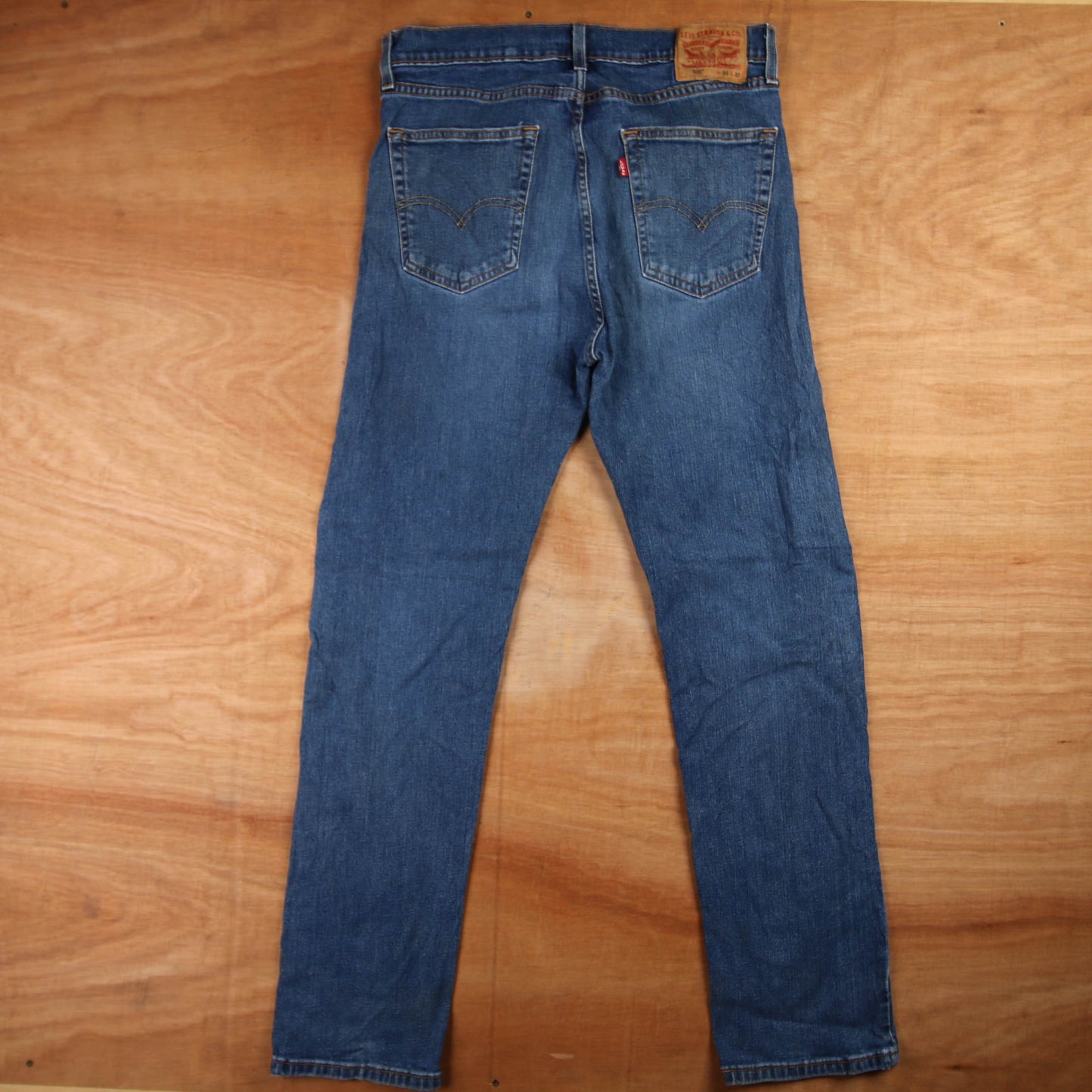 Levi's 505 Red Tab W34 L31 Straight Leg Regular Fit Blue Denim Jeans
