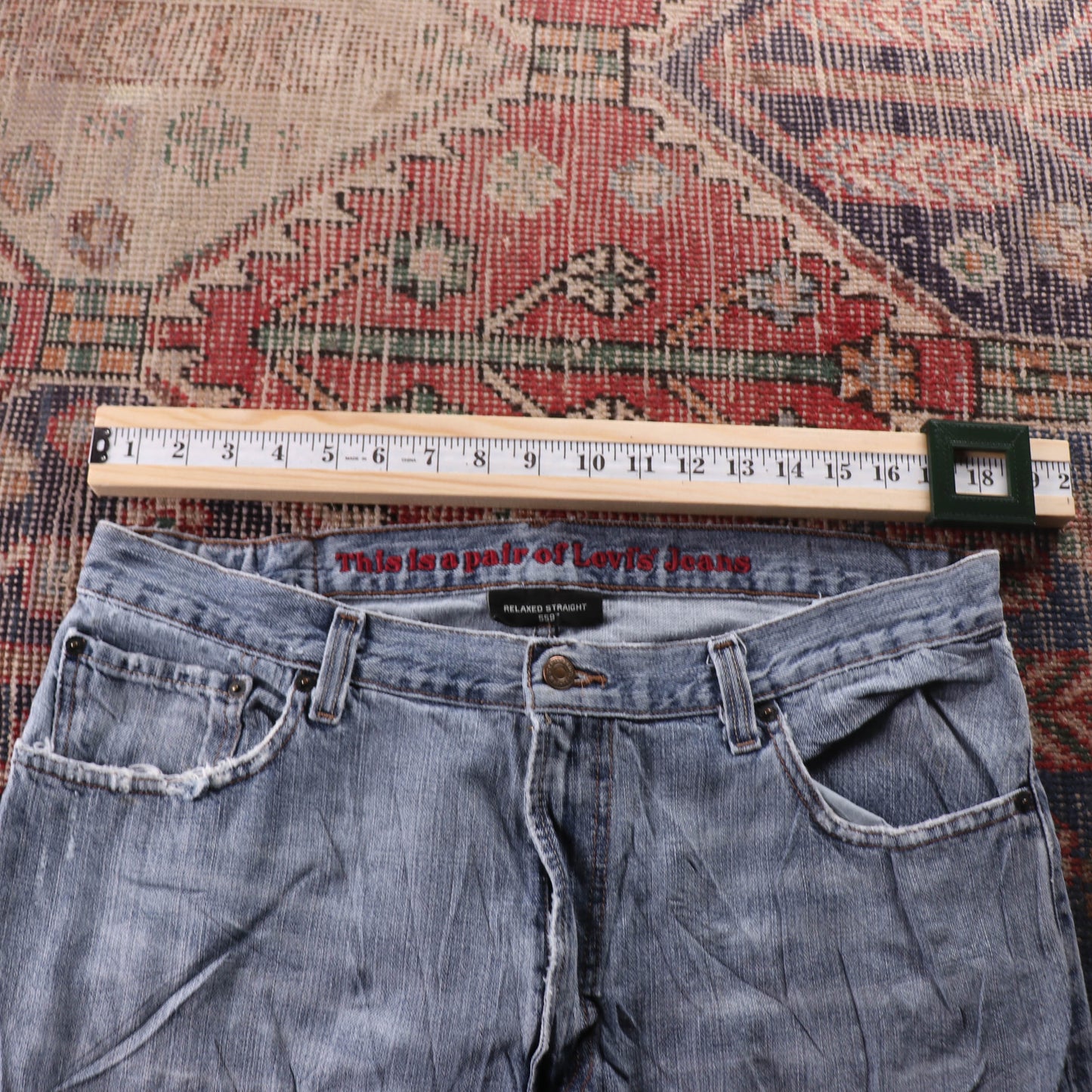 Levi's 559 Red Tab W36 L31 Straight Leg Relaxed Fit Blue Denim Jeans