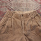 Unbranded W26 L26 Tapered Leg Loose Fit Brown Corduroy Trousers