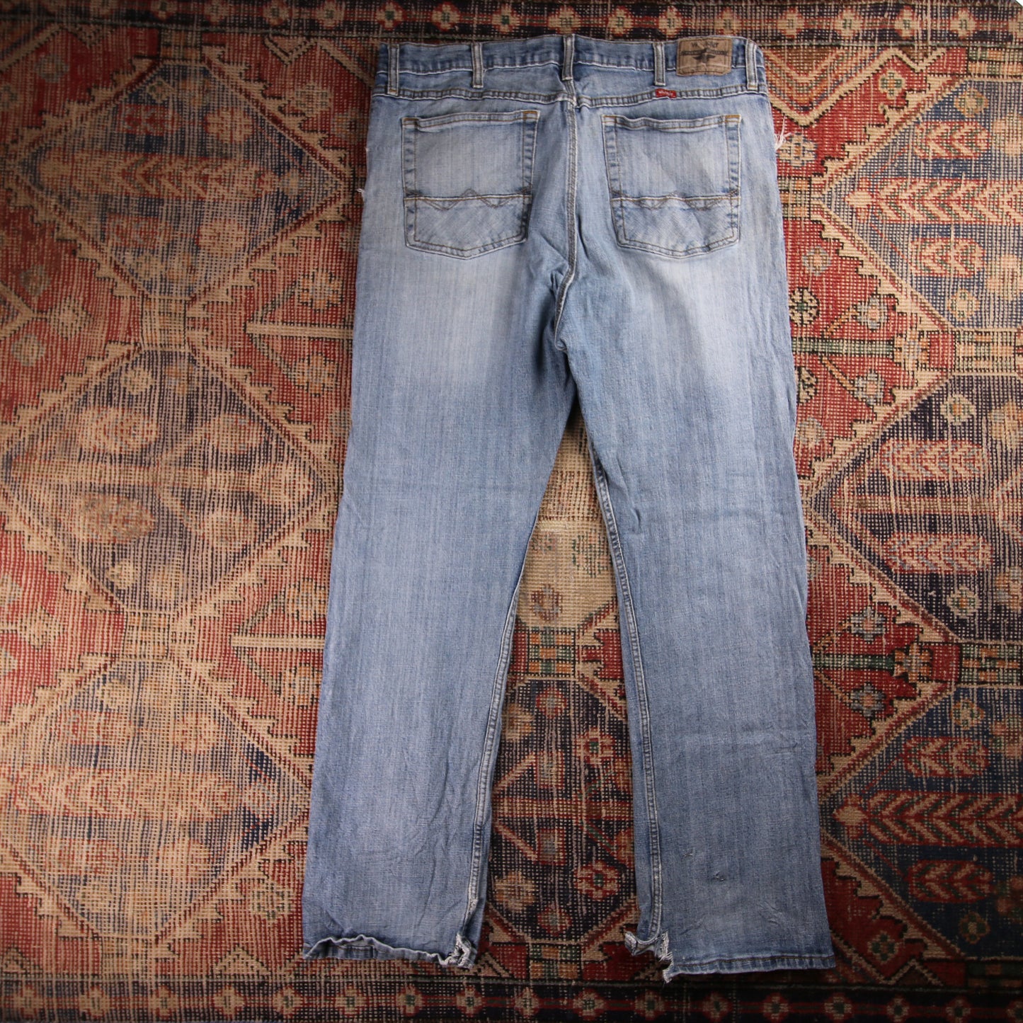 Wrangler W36 L30 Straight Blue Denim Jeans