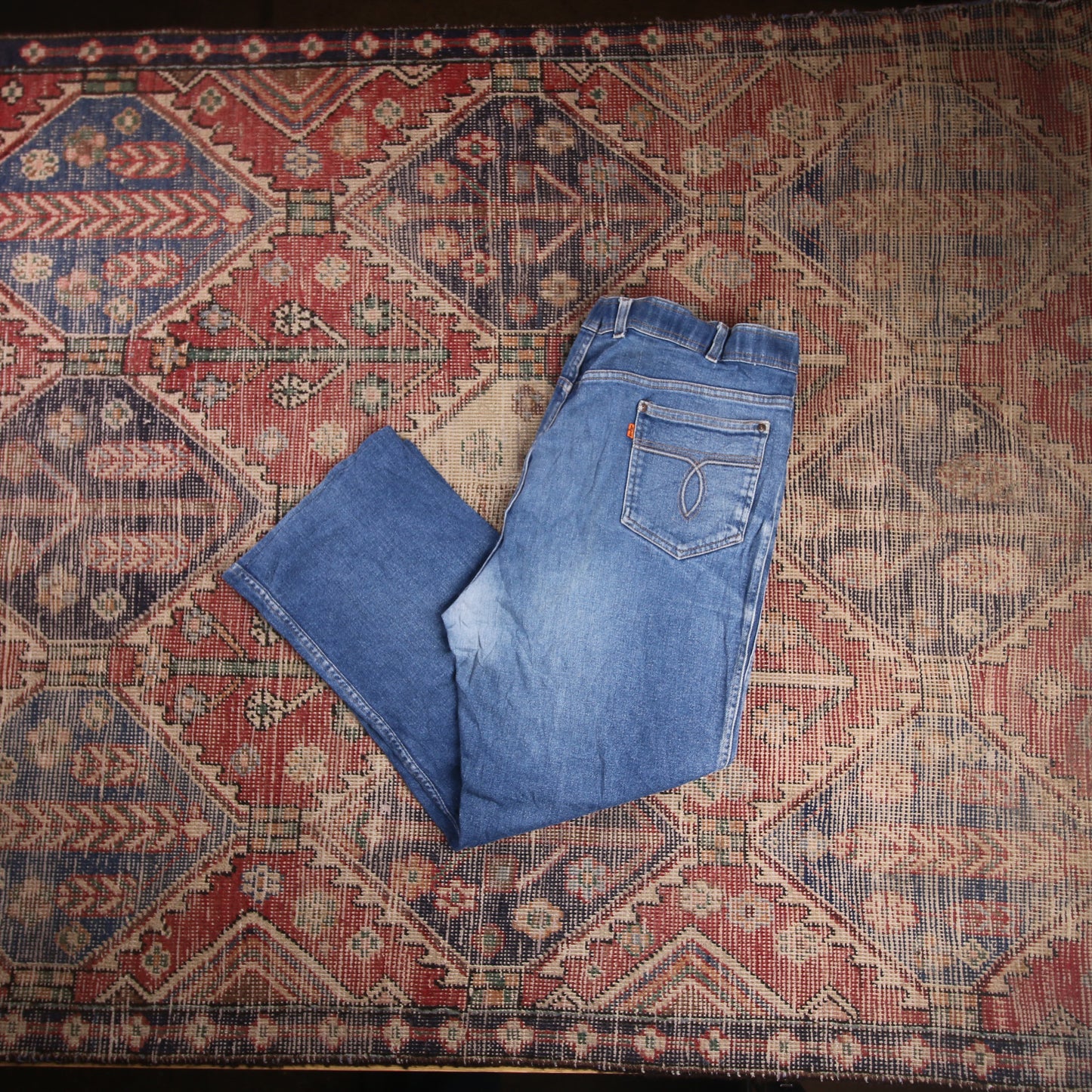 Levi's Orange Tab W42 L26 Bootcut Relaxed Fit Blue Denim Jeans