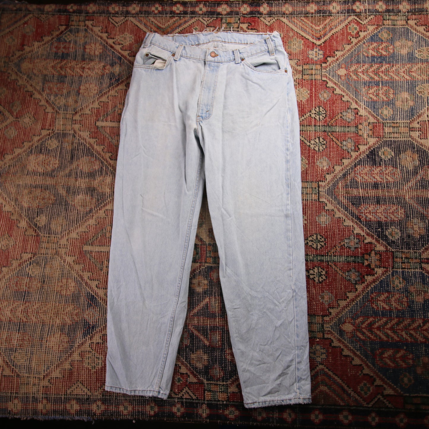 Levi's 501 Orange Tab W34 L28 Original Fit Blue Denim Jeans