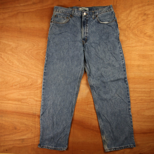 Levi's 550 Red Tab W34 L29 Tapered Leg Relaxed Fit Blue Denim Jeans