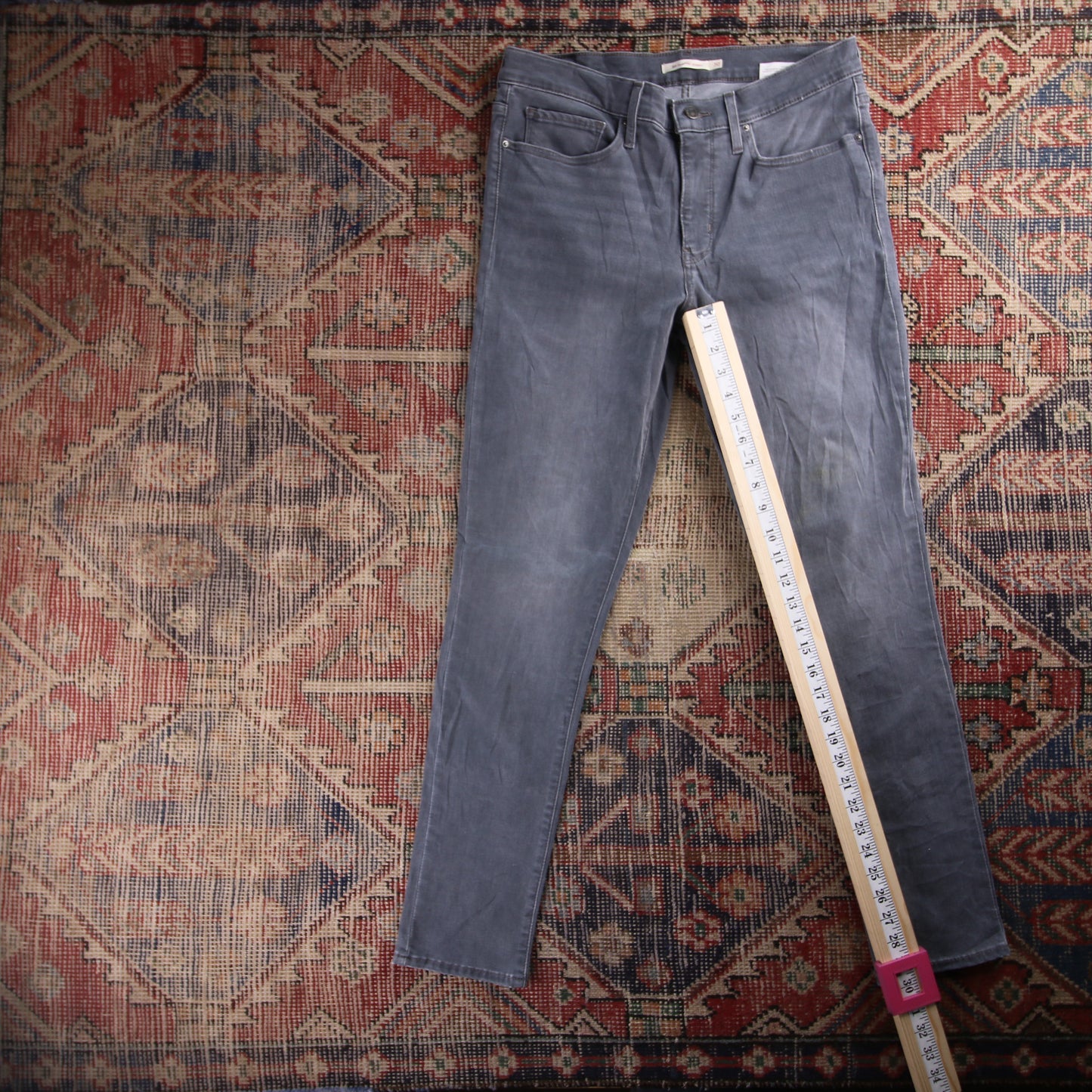 Levi's 311 Black Tab W32 L30 Skinny Grey Denim Jeans