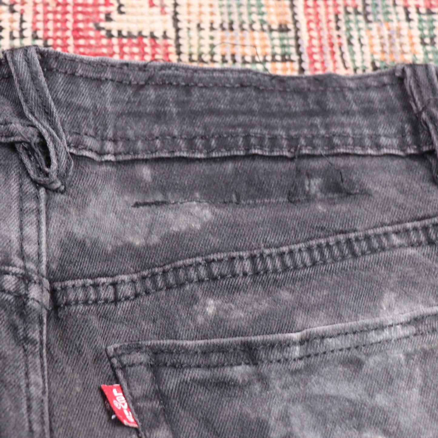 Levi's W30 L28 Straight Leg Black Denim Jeans