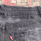 Levi's W30 L28 Straight Leg Black Denim Jeans