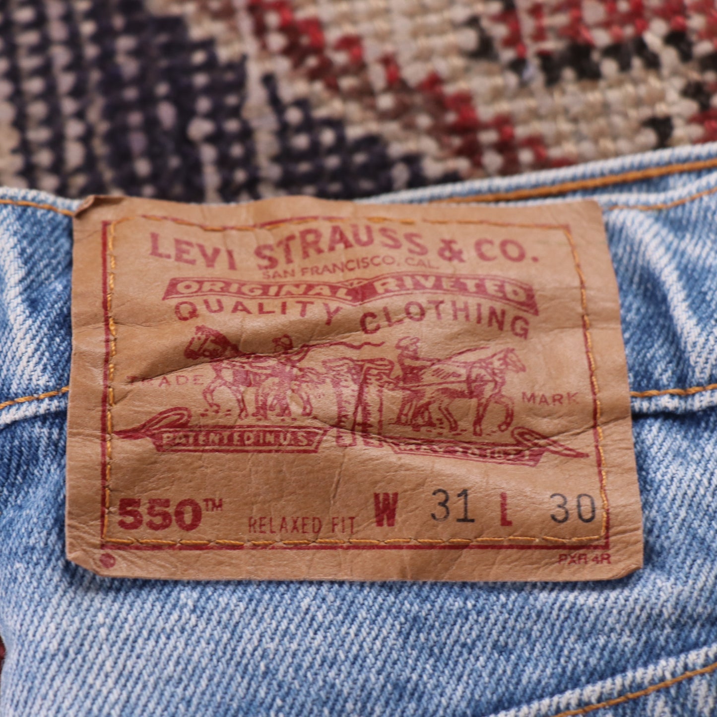 Levi's 550 W30 L29 Tapered Leg Relaxed Fit Blue Denim Jeans