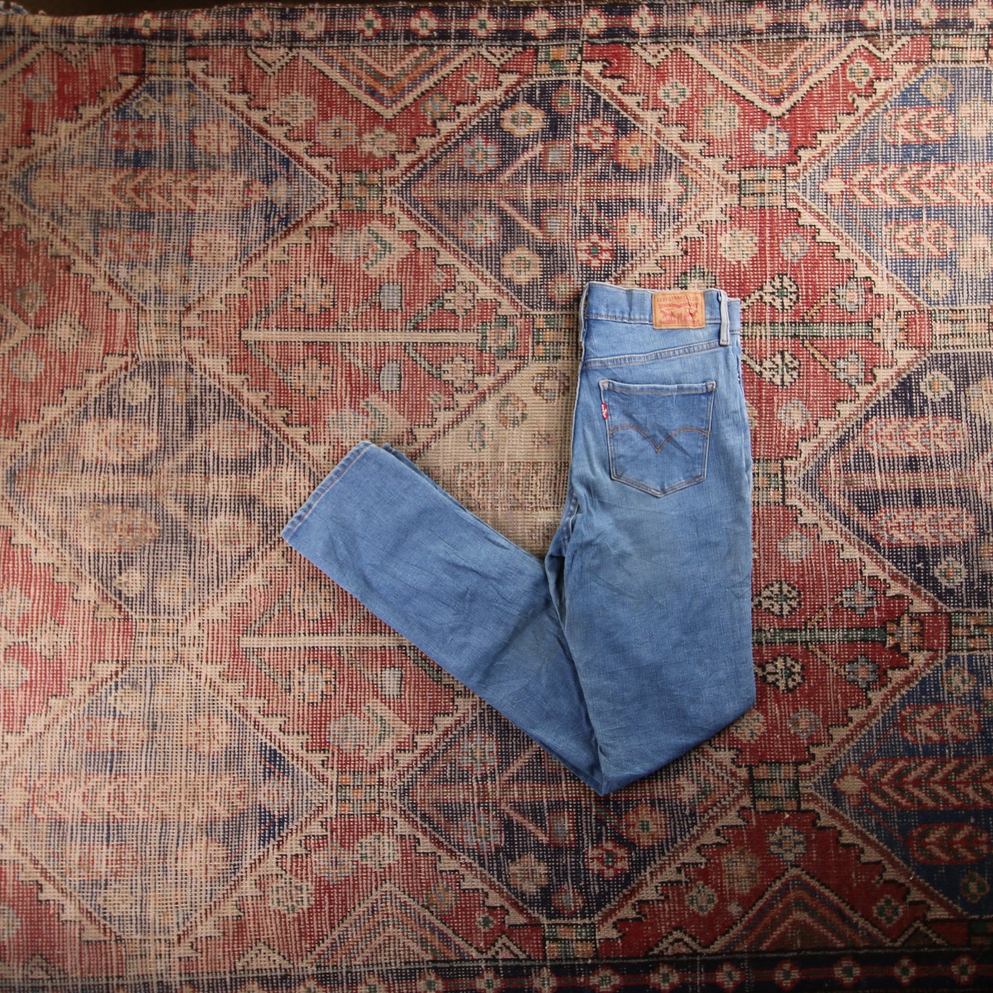 Levi's 312 Red Tab W28 L32 Slim Blue Denim Jeans