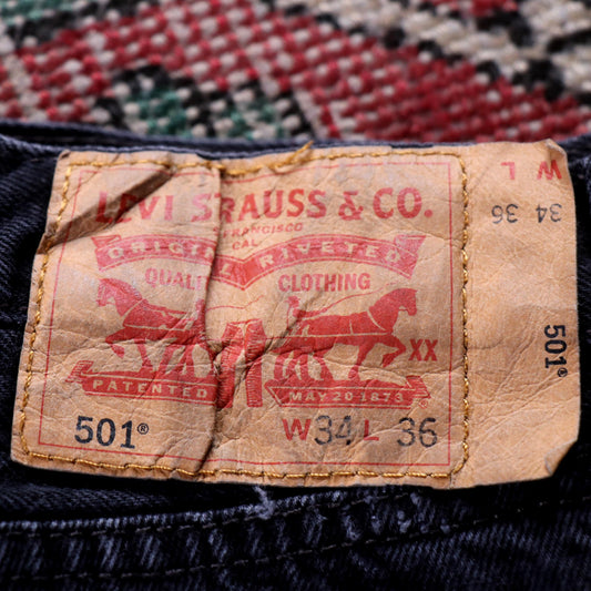 Levi's 501 W32 L32 Original Fit Black Denim Jeans