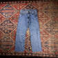 Levi's 505 W30 L26 Straight Leg Regular Fit Classic Ripped Style Blue Denim Jean