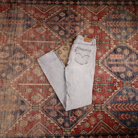 Levi's 312 W30 L33 Skinny Grey Denim Jeans