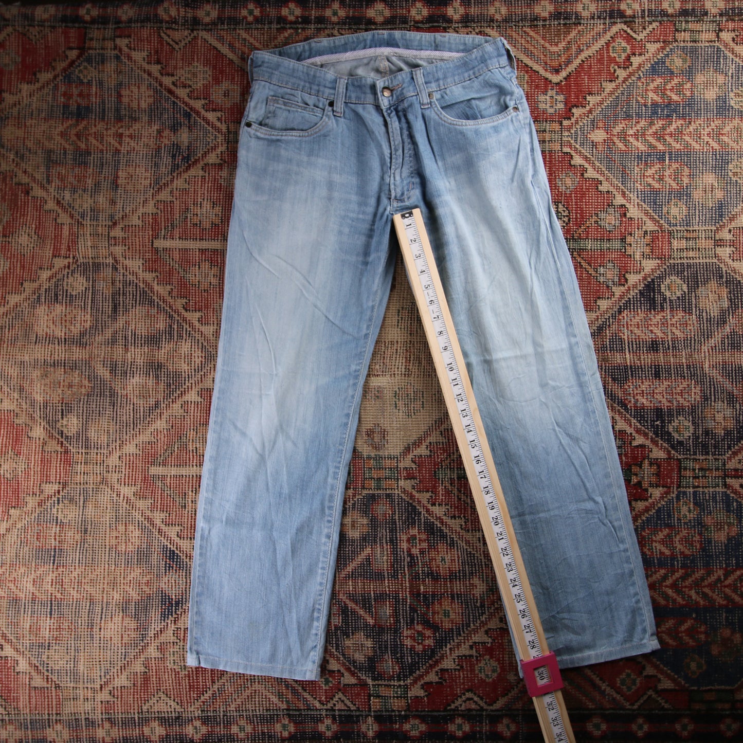 Wrangler W34 L30 Straight Leg Blue Denim Jeans