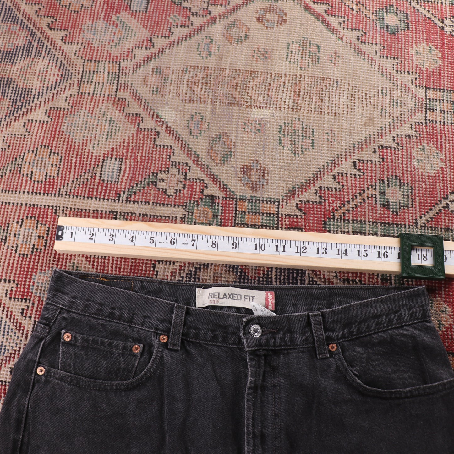 Levi's 550 Red Tab W30 L31 Tapered Leg Relaxed Fit Grey Denim Jeans