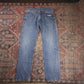 Levi's 505 W34 L31 Straight Leg Regular Fit Blue Denim Jeans