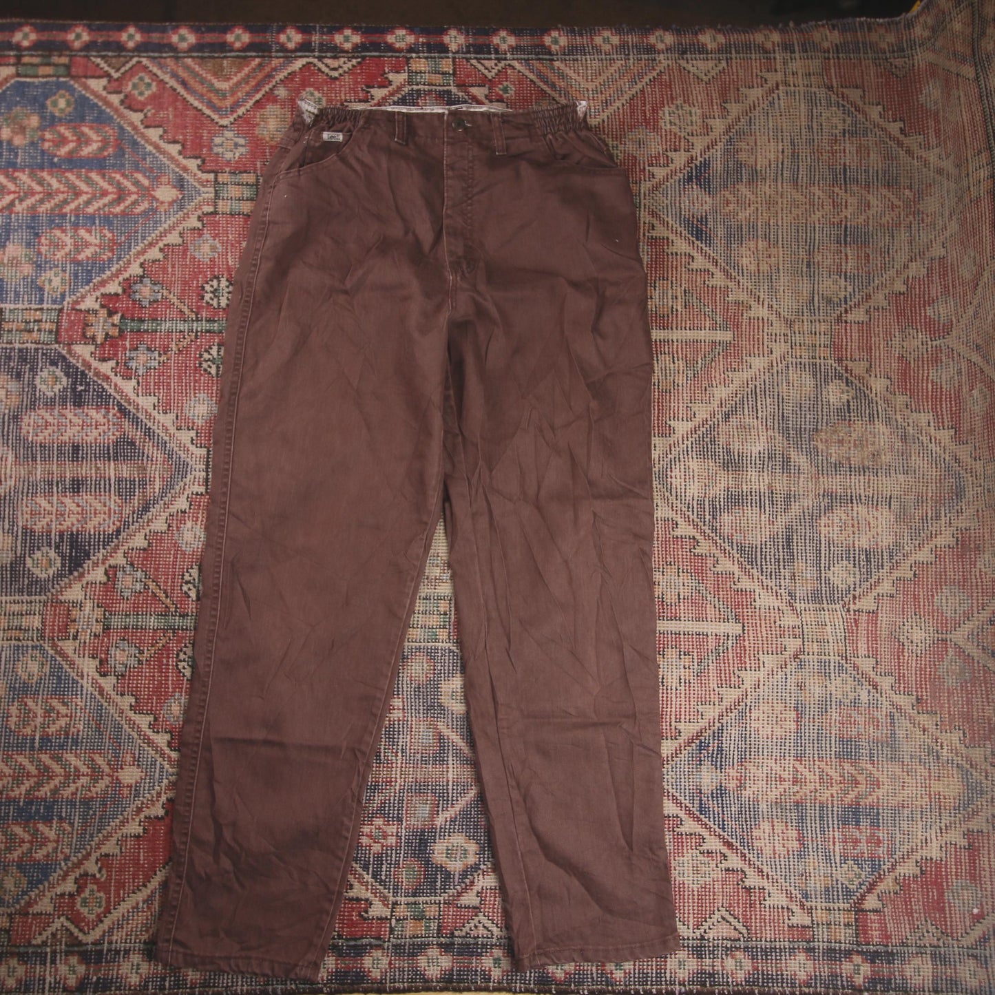 Lee W30 L30 Straight Leg Loose Fit Brown Denim Jeans