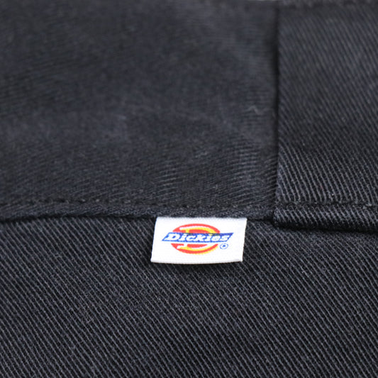Dickies W38 L25 Straight Leg Black Cotton Blend Trousers