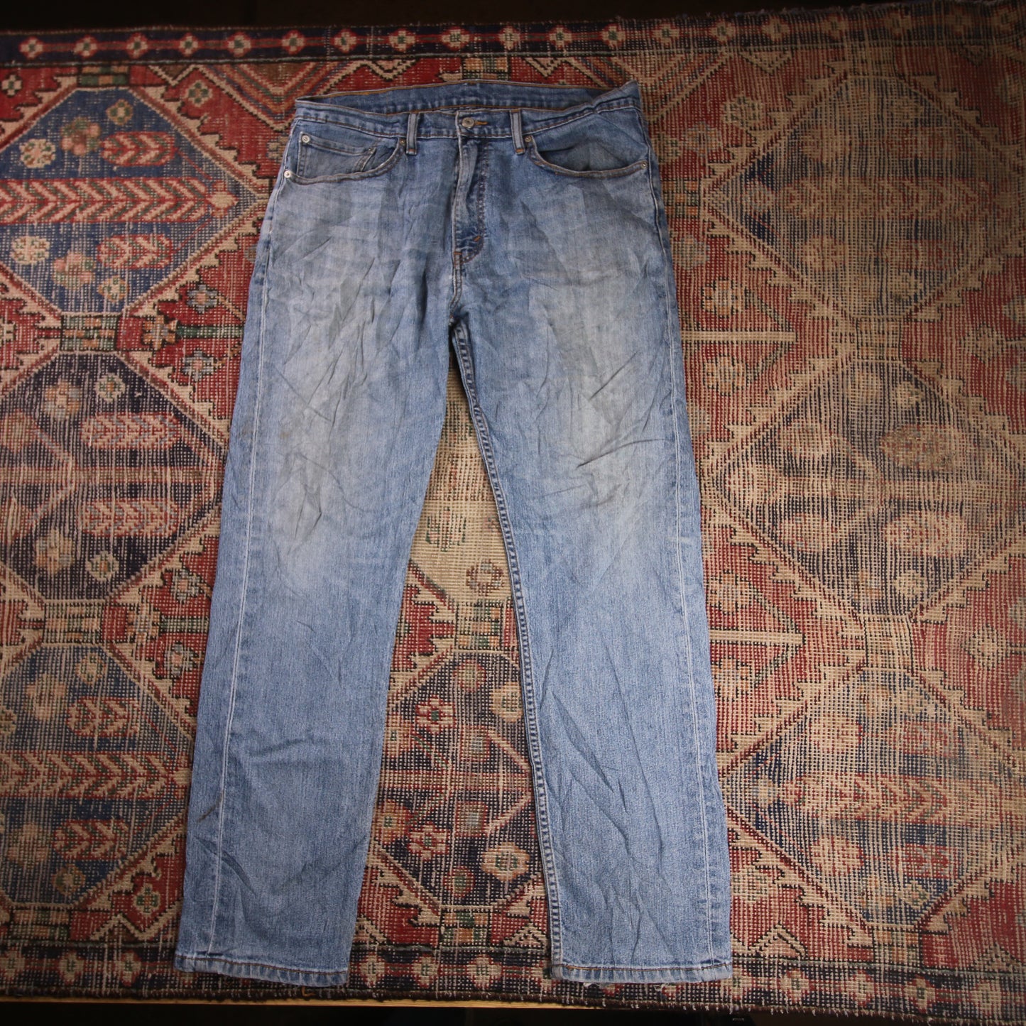 Levi's 505 W36 L31 Straight Leg Regular Fit Blue Denim Jeans