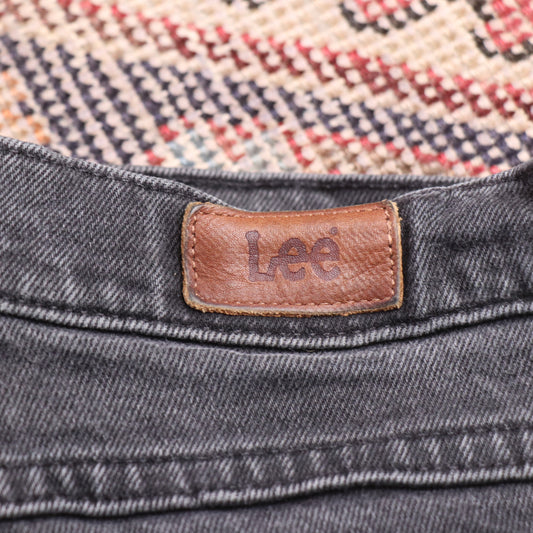 Lee W32 L28 Straight Leg Relaxed Fit Black Denim Jeans