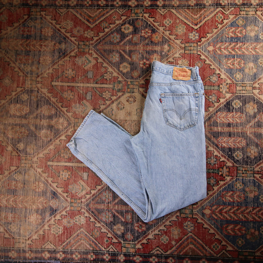 Levi's 550 Red Tab W32 L34 Tapered Leg Relaxed Fit Blue Denim Jeans