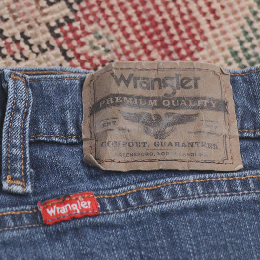 Wrangler W40 L29 Straight Leg Loose Fit Blue Denim Jeans