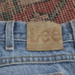 Lee W38 L28 Straight Leg Loose Fit Blue Denim Jeans