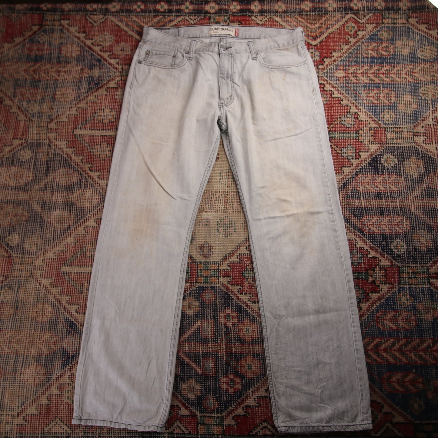 Levi's 514 W36 L31 Straight Leg Grey Denim Jeans