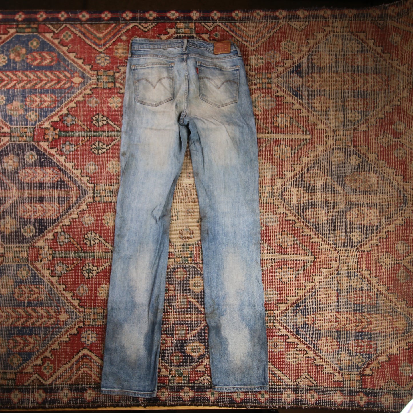 Levi's 712 W26 L31 Straight Leg Blue Denim Jeans