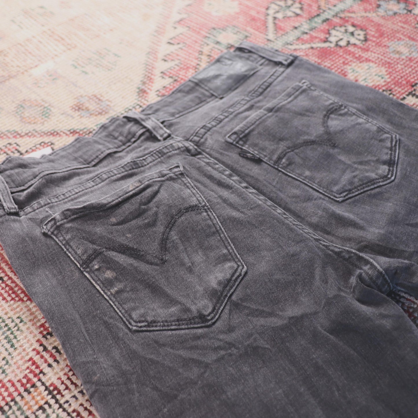 Levi's 711 W30 L31 Skinny Classic Ripped Style Black Denim Jeans